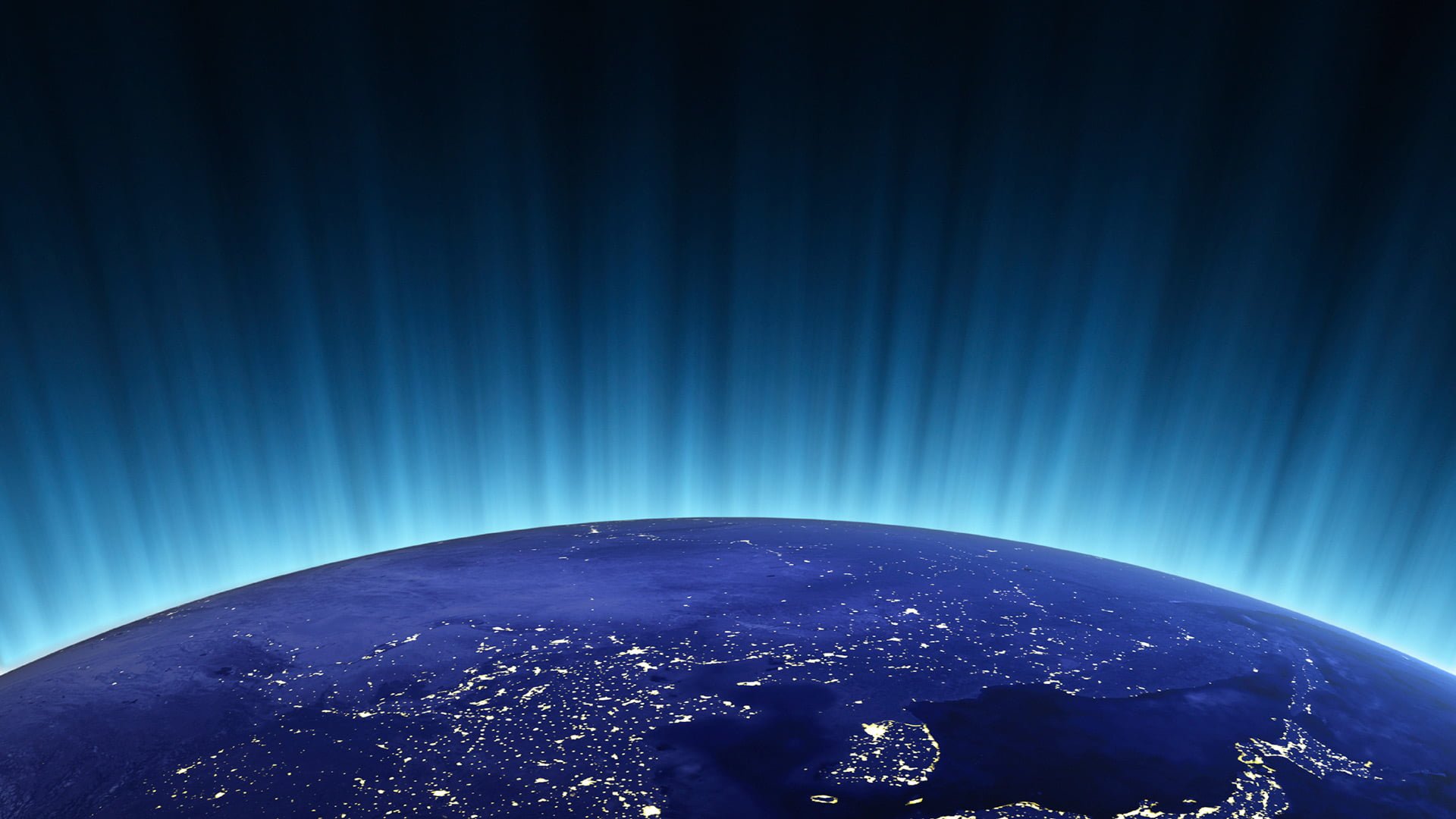 全世界最多人類使用的十種語言 Earth Space View Light Night Map World